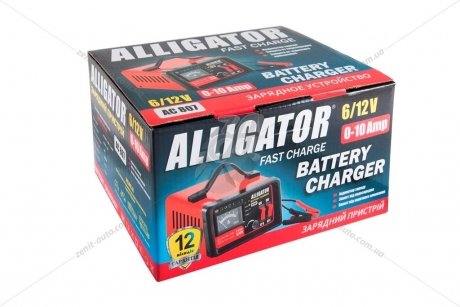 Зарядное устройство для аккумулятора (10А 6/12В с индикат шкалой) ALLIGATOR AC807 (фото 1)