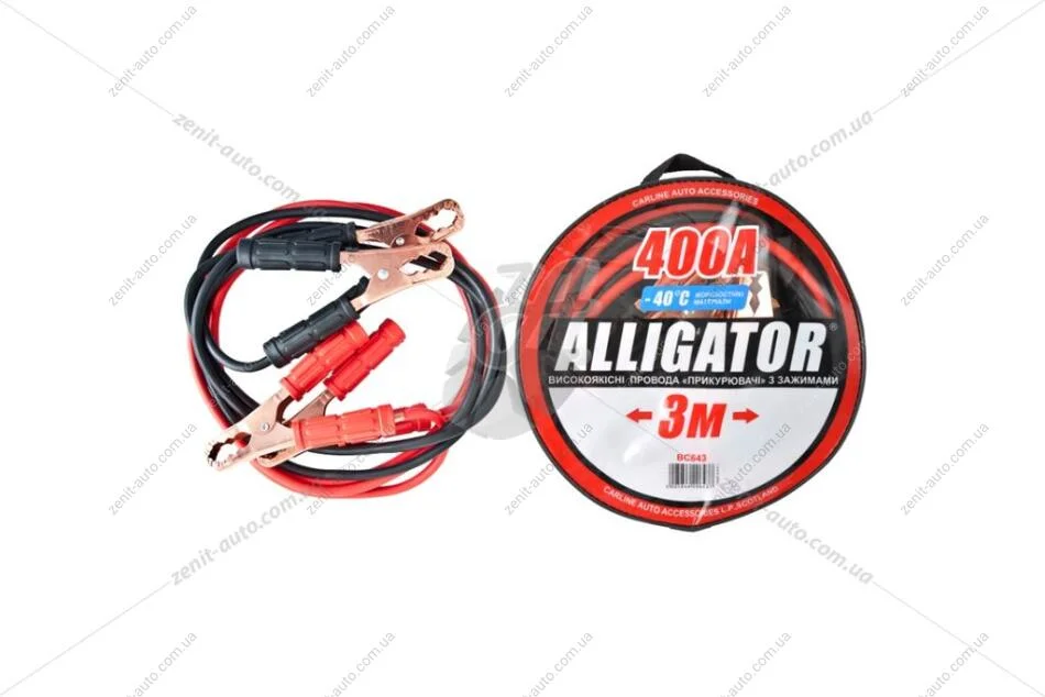 Провода прикуривателя 400А 3м (в сумке) ALLIGATOR BC643 (фото 1)