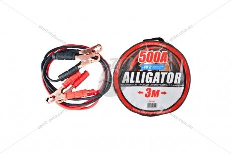 Провода прикуривателя 500А 3м (в сумке) ALLIGATOR BC651