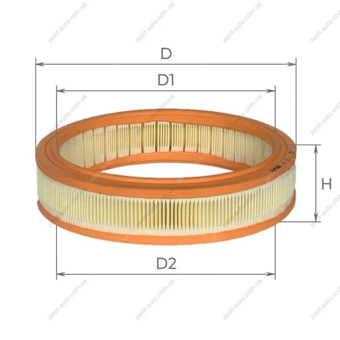 Фільтр повітряний Fiat Doblo 1,2L 00-, Punto 1,2L 99-09, Lancia Y 1,2L 96-99 Альфа ALPHA FILTER AF0111 (фото 1)