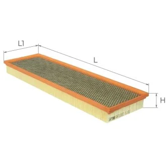 Фільтр повітряний (з сіткою)BMW 3 E36 90-, 5 E34 88-04, 7 E38 94-01 Альфа ALPHA FILTER AF1810s