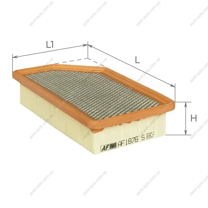 Фильтр воздушный (с сеткой) Hyundai Accent, Solar 1,4-1,6L 11-, Veloster 1,6Gdi 11- / Kia Rio 1,1-1,6L Альфа ALPHA FILTER AF1876s (фото 1)