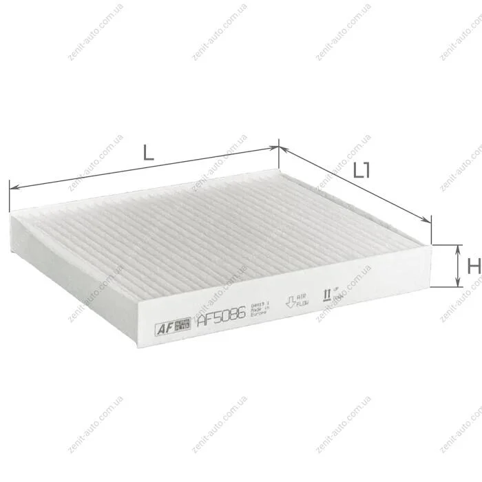 Фильтр салона Toyota Camry 2,5-3,5L 17-, Hilux 2,4D 15-, Prius 1,8L 15-, C-HR 1,8L 16- / Mazda CX-9 2,5L 16- Альфа ALPHA FILTER AF5086 (фото 1)