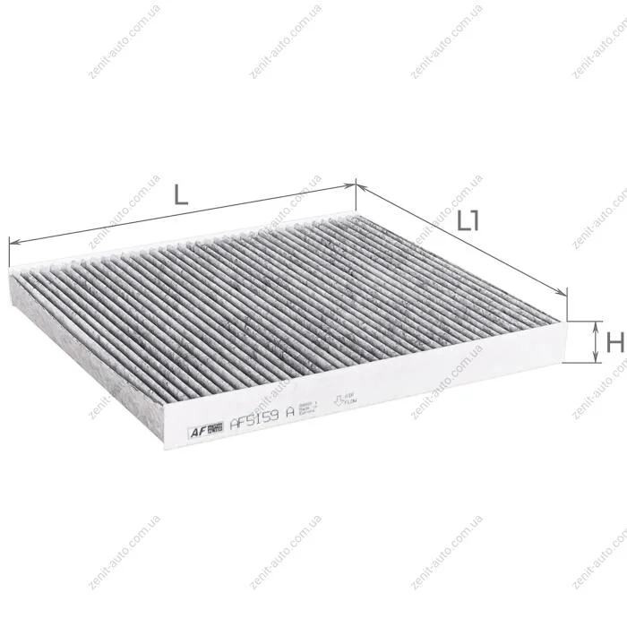 Фільтр салону (з акт вугіллям) JEEP Grand Cherokee IV Альфа ALPHA FILTER AF5159a (фото 1)