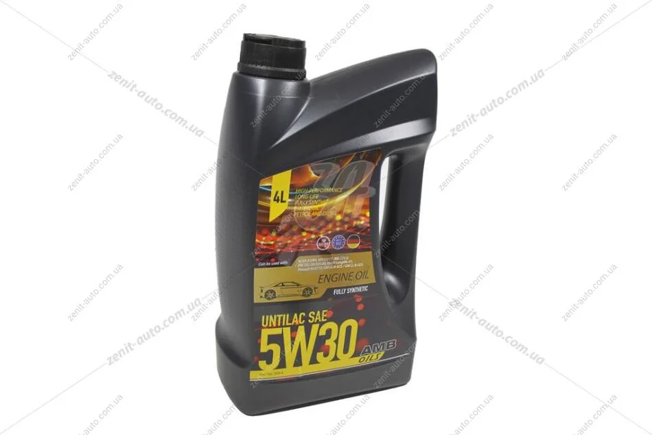 Масло ДВС 5W-30 UntiLac, API SN/CF, ACEA A3/B4, GM LL-A-025/GM LL-B-025, 4л, синт. AMB 399-4 (фото 1)