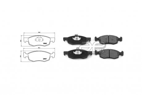 Колодки гальмiвні перед FIAT DOBLO Фургон/мінівен (119_,223_) (03/01-) APPLUS 71157BAAP