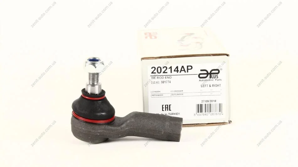 Наконечник рулевой Mitsubishi Lancer, Outlander, ASX (06-) / Citroen C4 (07-) / Peugeot 4007, 4008 (07-) APPLUS 20214AP (фото 1)