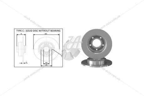 Диск тормозной задний (кратно 2) MAZDA 3 (BL) (12/08-09/14) APPLUS 61448AP