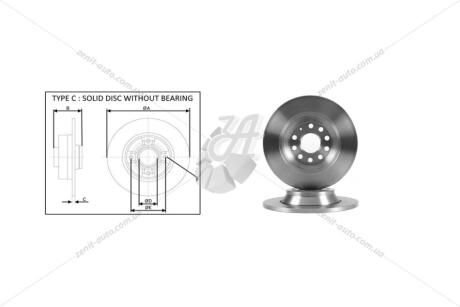 Диск тормозной передний (кратно 2) VW TOURAN (5T1) (15-), SKODA KODIAQ (NS7,NV7,NS6) (16-) APPLUS 61470AP