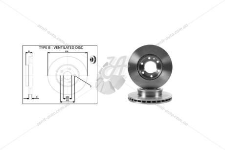 Диск тормозной передний (кратно 2) MB Sprinter/ VW Crafter (06-) APPLUS 61519AP
