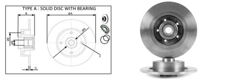 Диск гальмівний задній (кратно 2) Renault Laguna II (01-07) (шт.) APPLUS '61531BAP