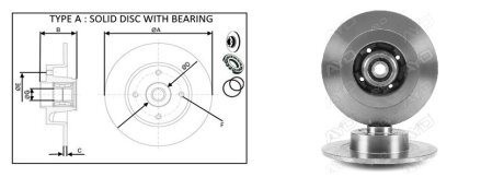 Диск гальмівний RENAULT SCENIC II (JM0/1_) [06/03-07/10] APPLUS '61631BAP