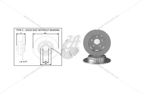 Диск тормозной задний (кратно 2) Honda CR-V (01-, 06-, 12-) APPLUS 61666AP