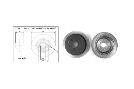 Диск гальмiвний задній (кратно 2) LEXUS RX (-15)/TOYOTA HIGHLANDER (-21) APPLUS '61676AP