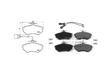 Колодки тормозные передние Audi 80,90/VW Golf III (1H1) (91-00) (71112BAP) APPLUS '71112BAP