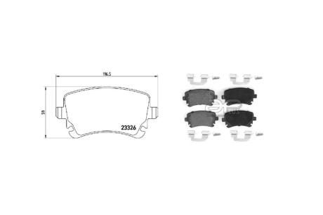 Колодки тормозные задн AUDI A6 (4F2, C6) (04/04-06/11) APPLUS 71137BAAP