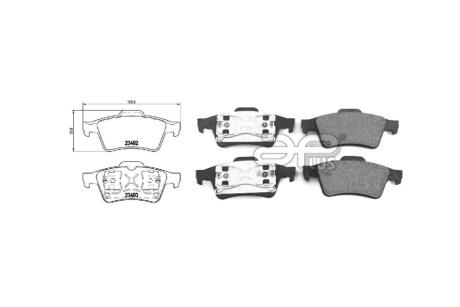 Колодка гальмiвна перед RENAULT LAGUNA II Grandtour (KG0/1_) (03/01-12/07) APPLUS 71141BAAP