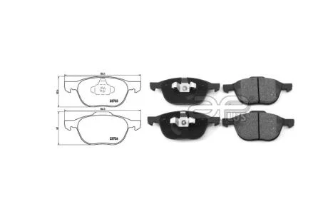 Колодки гальмiвні передні Ford Transit, Focus, C-Max, Kuga/Mazda 3, 5/Volvo C30, C70, S40, V50, V40 (04-) APPLUS 71153BAAP (фото 1)