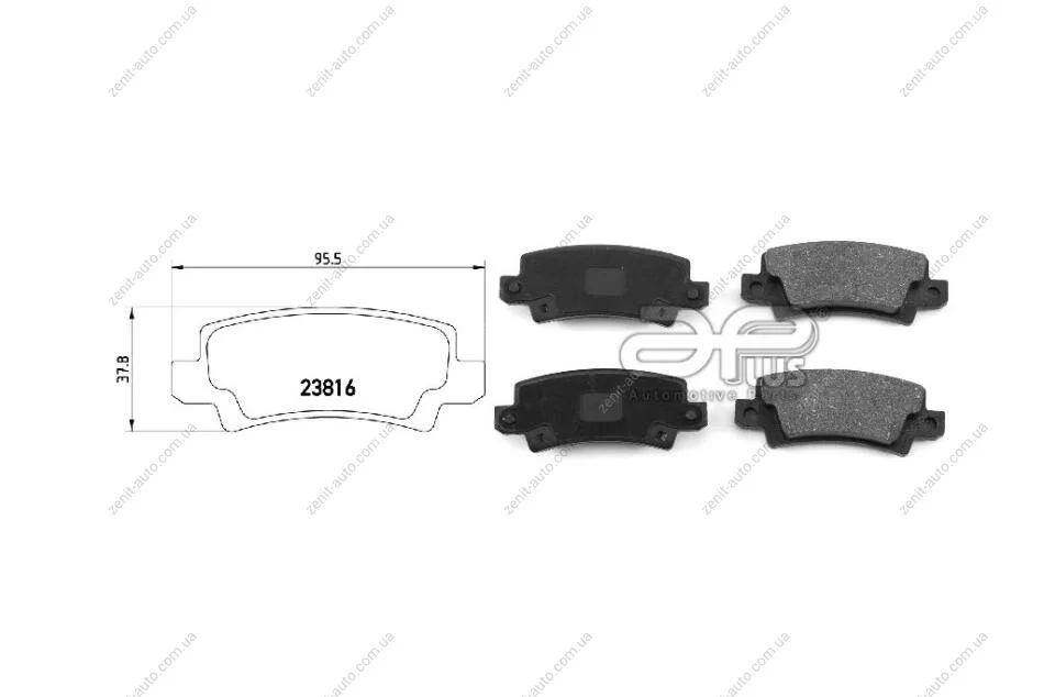 Колодки гальмiвнi задні Toyota Corolla VIII, IX (97-08) (71155AAP) APPLUS '71155AAP (фото 1)