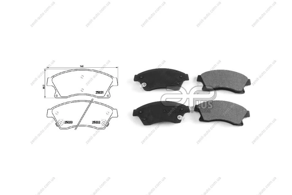 Колодка гальмiвна перед CHEVROLET CRUZE (J300) (05/09-) APPLUS 71186BAAP (фото 1)
