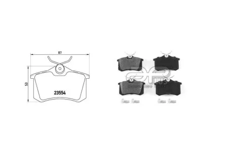 Колодки тормозные задние Audi A8, TT/Skoda Octavia/VW Bora, Golf IV/Seat Leon, Toledo (94-13) (71211DAP) APPLUS '71211DAP