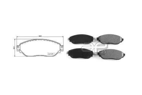 Колодки гальмiвнi передні Nissan Primastar (X82) (11/21-) (71230AAP) APPLUS '71230AAP