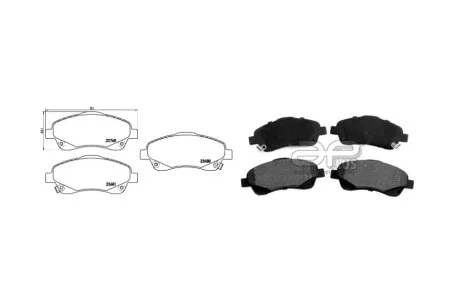 Колодки гальмiвні передні Toyota Corolla, Avensis (01-12) (71243AAP) APPLUS '71243AAP