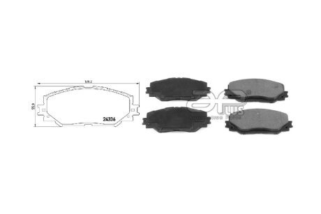 Колодки гальмiвні передні Toyota Corolla, RAV4, Prius, Auris, Yaris, Verso (00-18) APPLUS '71251AAP