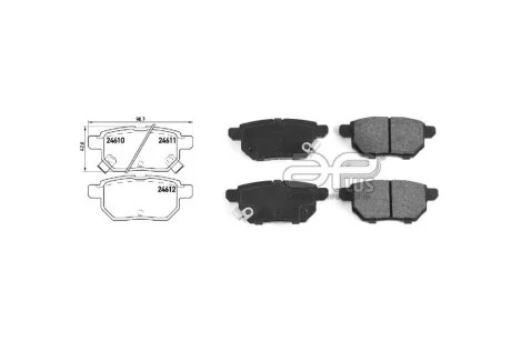 Колодки гальмiвні задн TOYOTA AURIS (_E15_) (10/06-09/12) (71257AAP) APPLUS '71257AAP