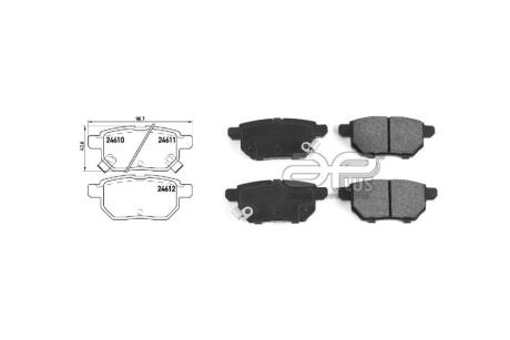 Колодки тормозные задн TOYOTA AURIS (_E15_) (10/06-09/12) APPLUS 71257BAAP