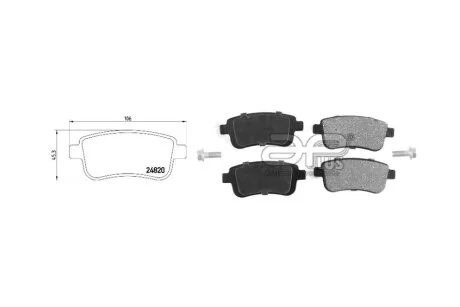 Колодки гальмiвні задн RENAULT SCENIC III (JZ0/1_) (02/09-) (71259AAP) APPLUS '71259AAP