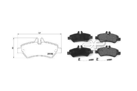 Колодки тормозные перед MERCEDES-BENZ SPRINTER 3,5-t борт. (907, 910) [02/18-] APPLUS 71268BAAP
