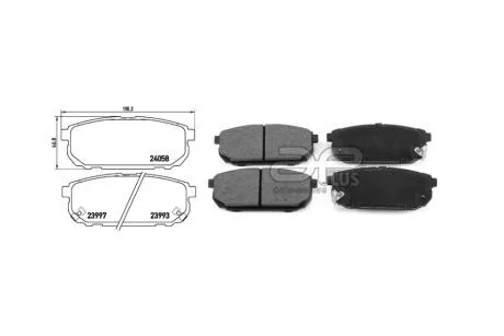 Колодки тормозные задние Kia Sorento I (JC) (02 -) APPLUS 71296BAAP