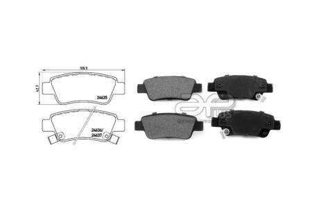 Колодки тормозные задн HONDA CR-V IV (RM_) (01/12-) APPLUS 71304BAAP