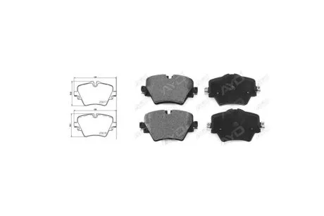 Колодки гальмiвнi передні BMW 5 (G30, F90) (09/16-) (71559AAP) APPLUS '71559AAP