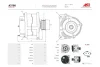 Генератор Renault Clio (III,IV), Duster (19-), Kangoo (08-), Megane (III,IV) 1.5d (160A) (A3166) AS 'A3166 (фото 2)