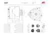 Генератор Toyota 4 Runner IV, Land Cruser 200 4.7i (130A) (A6295) AS 'A6295 (фото 1)