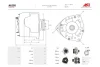 Генератор Toyota 4 Runner IV, Land Cruser 200 4.7i (130A) (A6295) AS 'A6295 (фото 2)