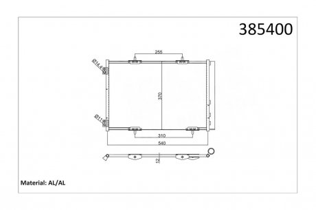 Радіатор кондиціонера Citroen C2, C3 I, C3 II, C3 III, C3 Picasso ASAM '74011