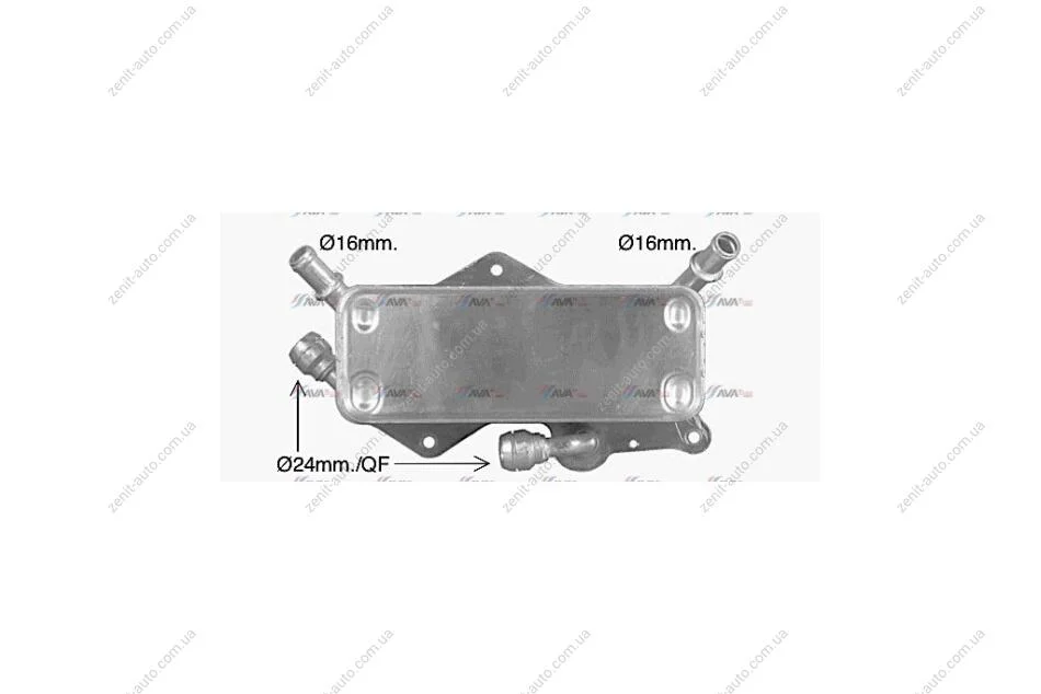 Радіатор масляний КПП Audi A6 (10-), A7 Sportback (10-) (AI3442) AVA AVA COOLING 'AI3442 (фото 1)