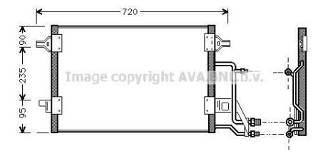 Радіатор кондиціонера Audi A4 B5 (95-)/VW Passat B5 (97-) AVA AVA COOLING 'AI5140