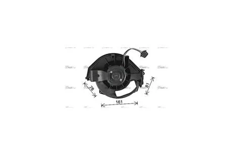Вентилятор отопителя салона Audi A6 (C6) (04-) (AI8452) AVA AVA COOLING 'AI8452