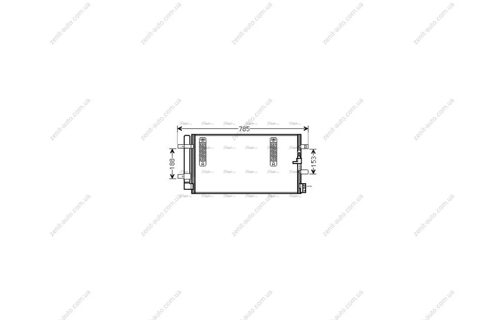 Радиатор кондиционера Audi A4 1,8i 2,0i 2,0d 2,7d 3,0d 3,0i 3,2i 07-, Audi Q5 2,0i 2,0d 3,0d 3,0i 3,2i 08- AVA AVA COOLING AIA5297D (фото 1)