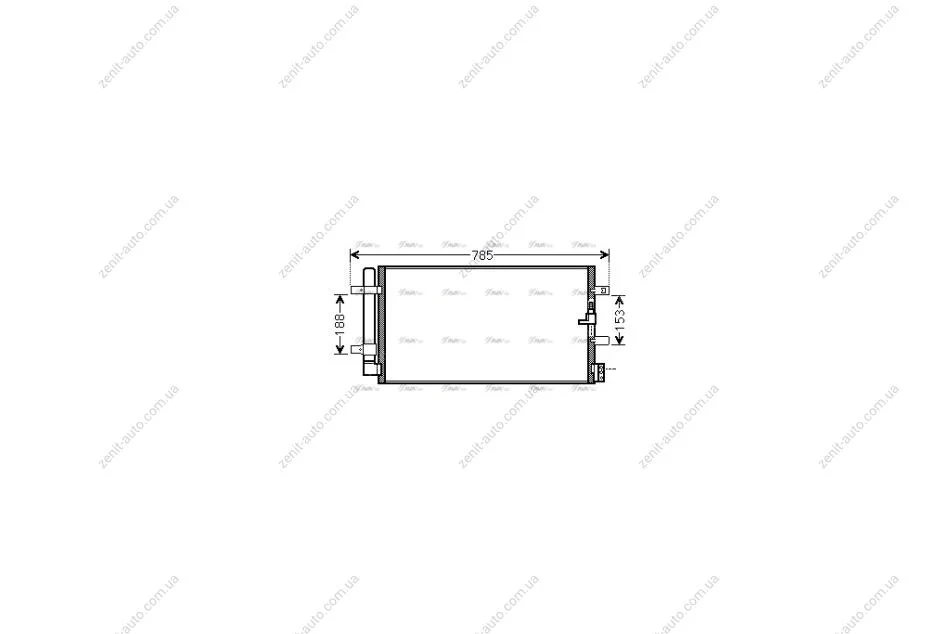 Радиатор кондиционера Audi A4 1,8i 2,0i 2,0d 3,0d 07-, Audi Q5 2,0i 2,0d 3,0d 3,0i 08- AVA AVA COOLING AIA5360D (фото 1)