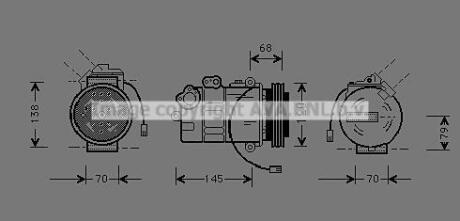 Компресор кондиціонера Audi A4 B5 (95-), A6 C5 (97-)/Skoda Superb (02-)/VW Passat B5 (97-) AVA AVA COOLING 'AIAK011