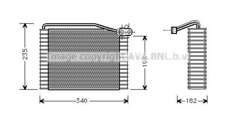 Фото 1 - випарник кондиціонера Audi A4 B5 (94-)/Skoda Superb (01-)/VW Passat B5 (96-) AVA AVA COOLING 'AIV149 Випарник кондиціонера Audi A4 B5 (94-)/Skoda Superb (01-)/VW Passat B5 (96-) AVA AVA COOLING 'AIV149 (фото 1)