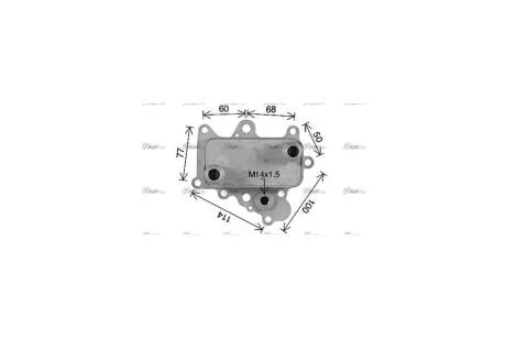 Радиатор масляный Fiat Doblo (10-), Tipo (16-)/Jeep Renegade (15-)/Opel Combo (15-) 1.6 JTD (AL3152) AVA AVA COOLING 'AL3152