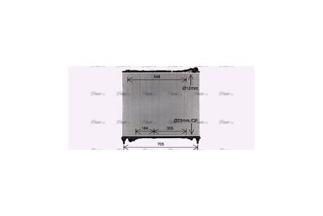 Радіатор охолодження двигуна Land Rover Defender (21-), Range Rover (12-21), Discovery (16-) AVA AVA COOLING 'AU2337