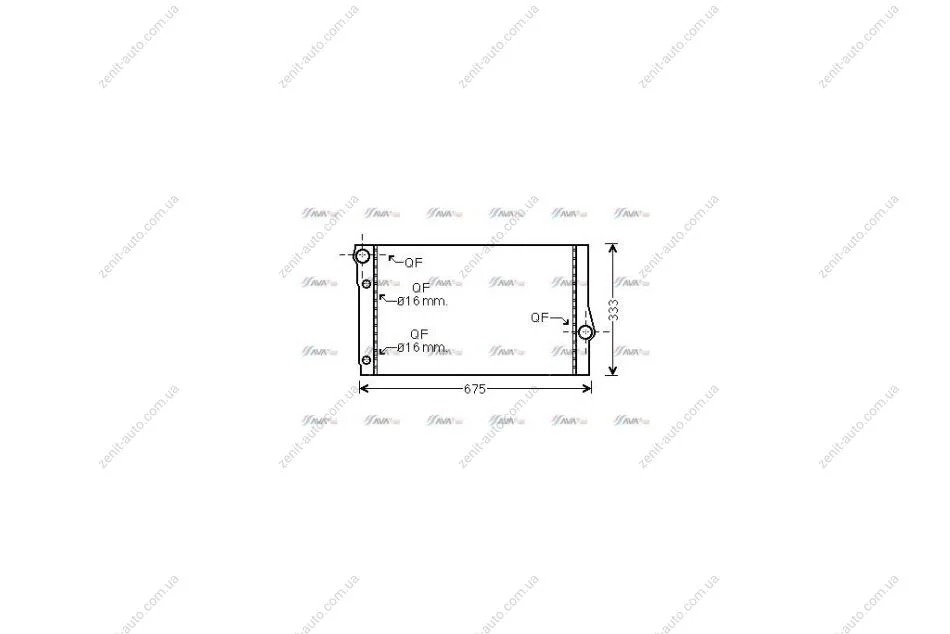 Радіатор охолодження двигуна BMW 5 F10 (10-) 2.0D, 3.0D АКПП (BW2410) AVA AVA COOLING 'BW2410 (фото 1)