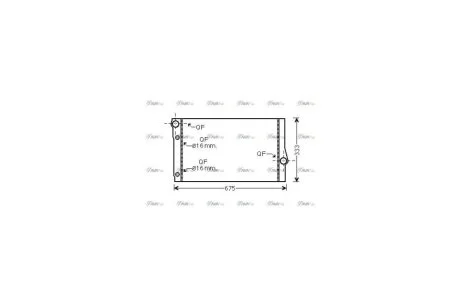 Радіатор охолодження двигуна BMW 5 F10 (10-) 2.0D, 3.0D АКПП (BW2410) AVA AVA COOLING 'BW2410